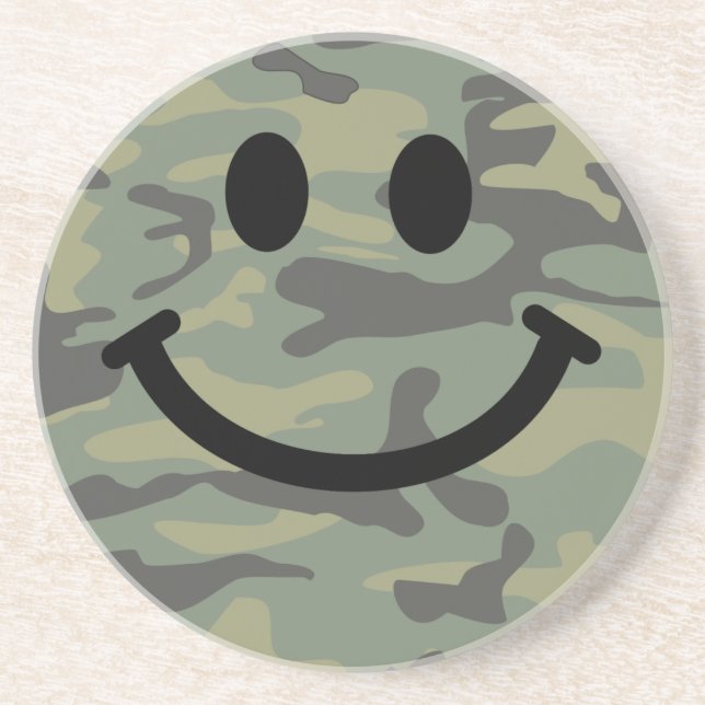 Porta-copos Face Verde Camo (Frente)