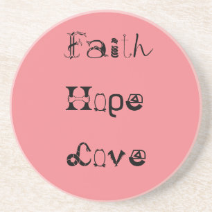 Porta-copos Faith Hope Love Bíblia Cote Personalizar