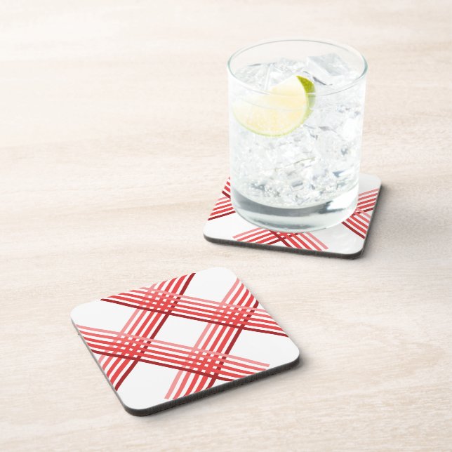 Porta copos - Faixa Vermelha Cruzada Diagonalmente (Lado Direito)