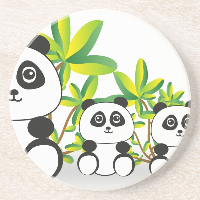 Porta-copos Família Panda (Frente)