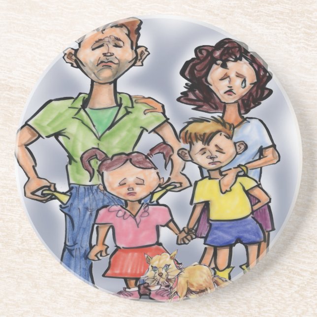 Porta-copos Família Triste (Frente)