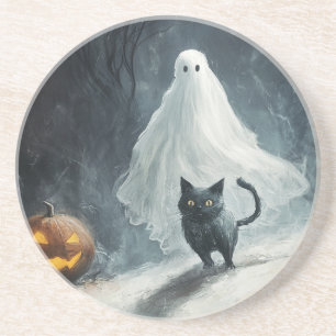 Porta-copos Fantasma das Halloween e Gato Negro