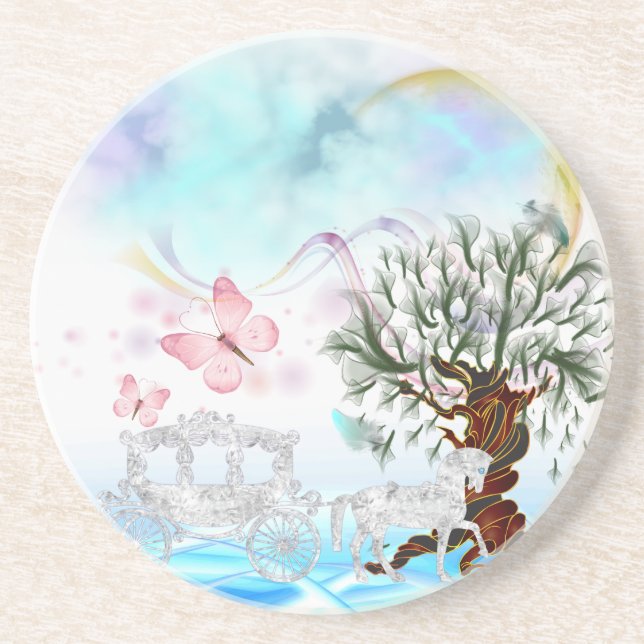 Porta-copos Fantasy Crystal Horse Carruagem (Frente)