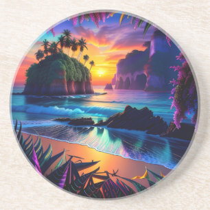 Porta-copos Fantasy Tropical Beach Three