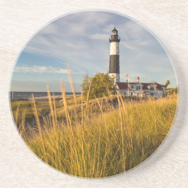 Porta-copos Farol Big Sable Point no Lago Michigan (Frente)