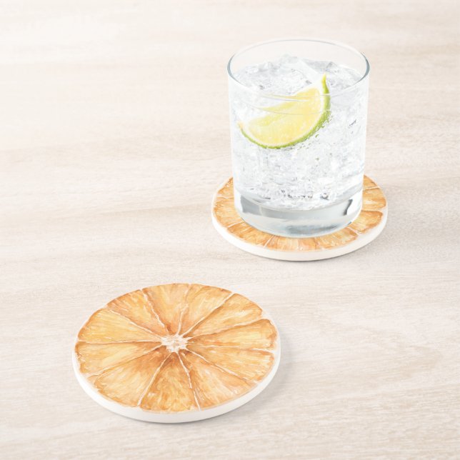 Porta-copos Fatia de Laranja Fruta (Lateral)