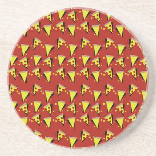 Porta-copos Fatia de Pizza Pepperoni Italiana Geométrica