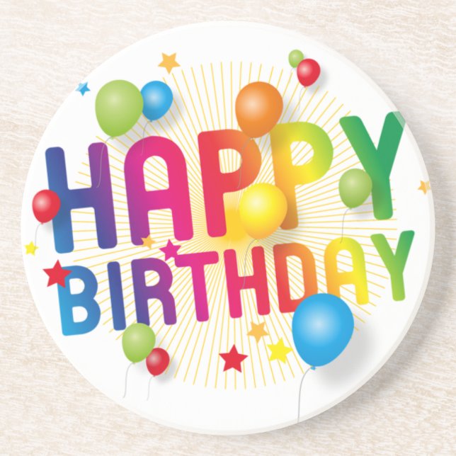 Porta-copos Feliz aniversário (Frente)
