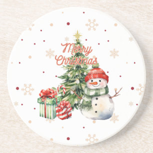 Porta-copos Feliz Natal Árvore Snowman e Presentes