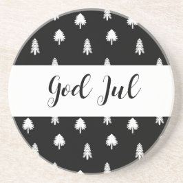 Porta-copos Feliz Natal God Jul padrão escandinavo presente