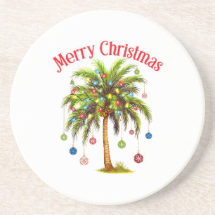Porta-copos Feliz Natal Palm Tree Light Havaiana Tropical
