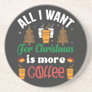 Porta-copos Feliz Natal, Só Quero Mais Quadrado De Café