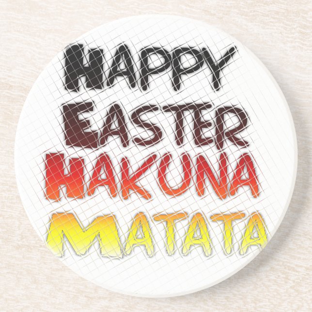 Porta-copos Felz pascoa: Hakuna Matata Text Art Design (Frente)