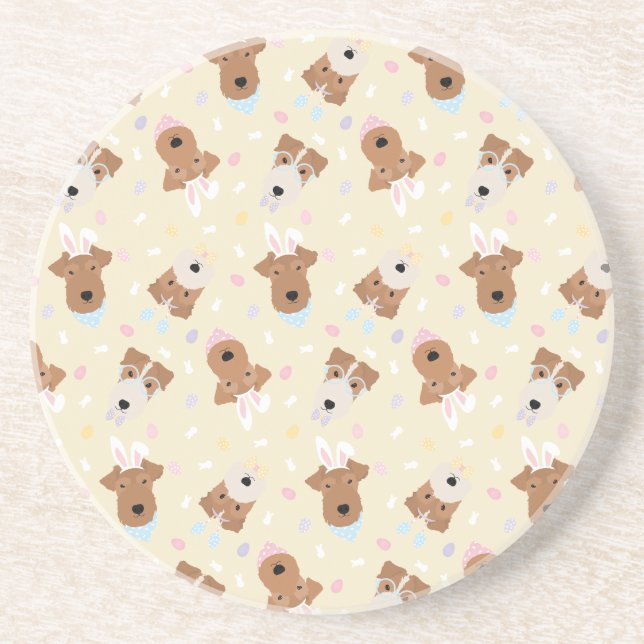 Porta-copos Felz pascoa Welsh Terrier Dogs (Frente)