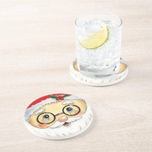 Porta-copos Feriado Natal bonito Papais noeis de Aquarela