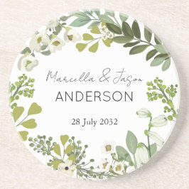 Porta-copos Festa de casamento de Verrugas de Folhagem do Jard