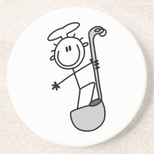 Porta-copos Figura de Palito de Chef com Concha