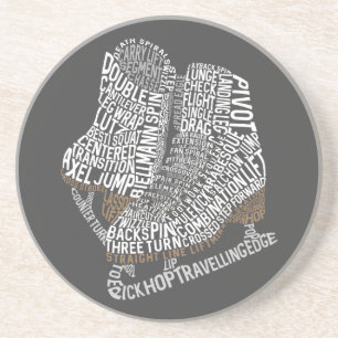 Porta-copos Figura Skates Palavra Arte Ice Sking