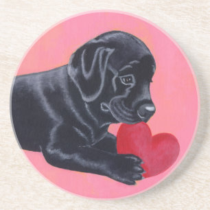 Porta-copos Filhote de cachorro de Labrador & pintura pretos