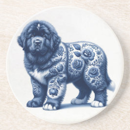 Porta-copos Filhote de Newfoundland Delft Blue