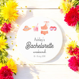 Porta-copos Fim de semana de biquíni na praia para solteiras 