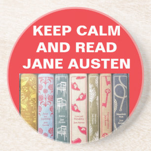 Porta-copos Fique calmo e leia Jane Austen
