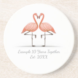 Porta-copos Flamingo Personalizado X Anos Juntos Aniversário