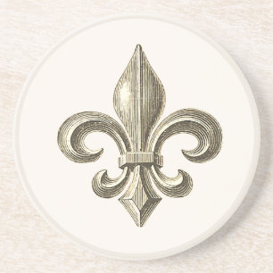 Porta copos Fleur de Lis Vintage