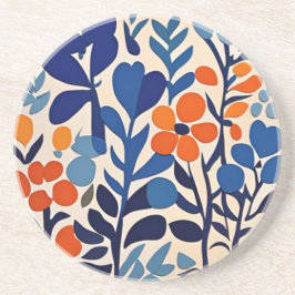 Porta-copos fleurs retro 70's