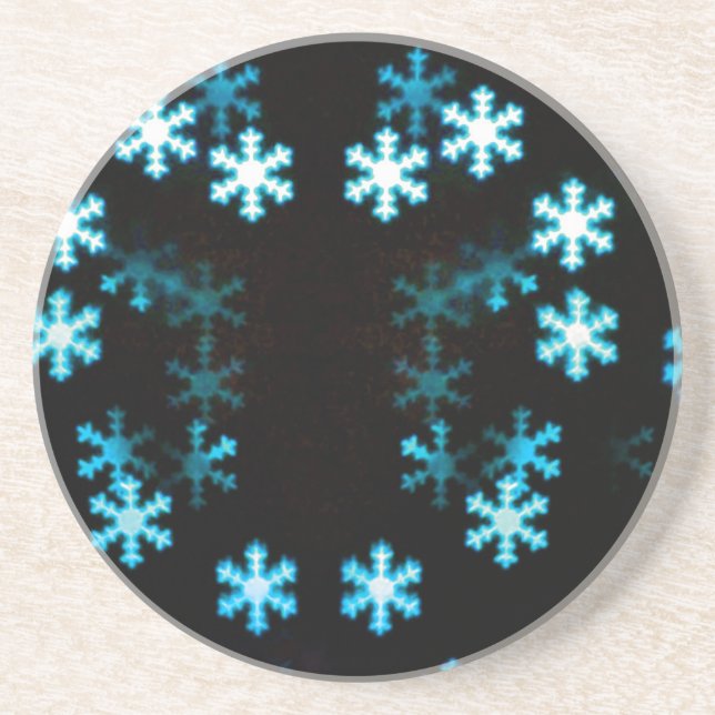 Porta-copos Flocos de Neve de Natal Mágicos (Frente)