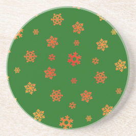 Porta-copos Flocos de neve (Vermelho e Dourado) [Padrão de Nat