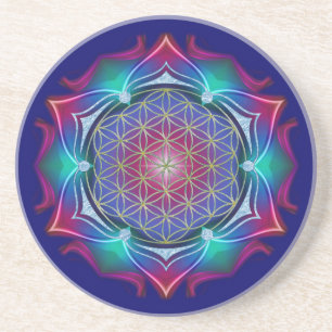 Porta-copos FLOR DA VIDA / Blume des Lebens - Mandala IV