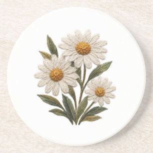 Porta-copos Flor de Margarida Bordada