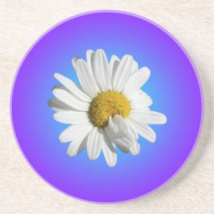 Porta-copos Flor de Margarida Branca Gradiente Azul Roxo