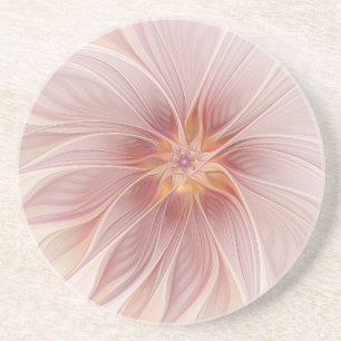 Porta-copos Flor de Sono Floral de Cor Rosa Mole Abstrato