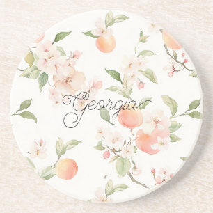 Porta-copos Flor Fruta Coração Pêssego Geórgia