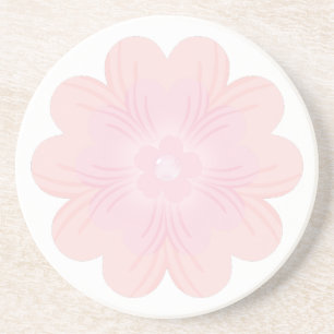Porta-copos Flor Gráfica Rosa Pastel Suave