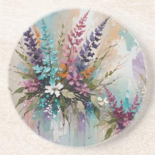 Porta-copos Floral colorido na Lavanda branca bege azul