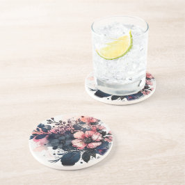 Porta-copos Floral de Aquarela
