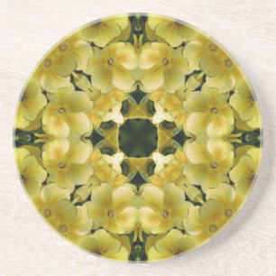 Porta copos floral do caleidoscópio amarelo da pr