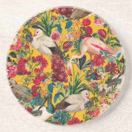 PORTA-COPOS FLORAL E AVES XVIII