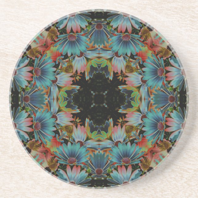 Porta copos Floral Elétrica Africana Kaleidoscope (Frente)