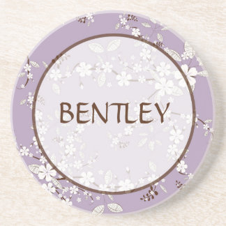 Porta copos Floral Personalizada de Bebida Roxa