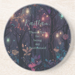 Porta-copos Floral Spray Fantasy Art Personalizado Round