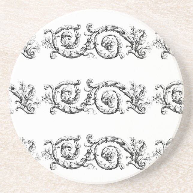 Porta-copos floreio ornamental divisor (Frente)