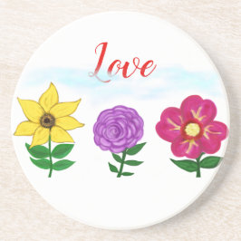 Porta-copos Flores Amarelas da Fúchsia Roxo