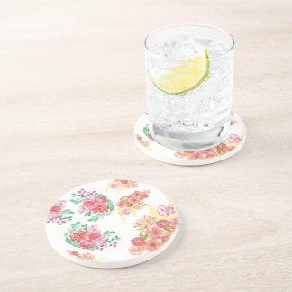 Porta-copos Flores aqua