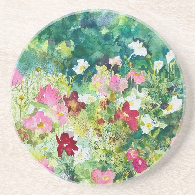 Porta-copos Flores de Cosmos de primavera Artista (Frente)