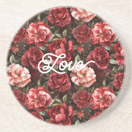 Porta-copos Flores de Rosa Vermelha e Rosa