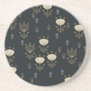 Porta-copos Flores Étnicas: Design Ornamental Vintage